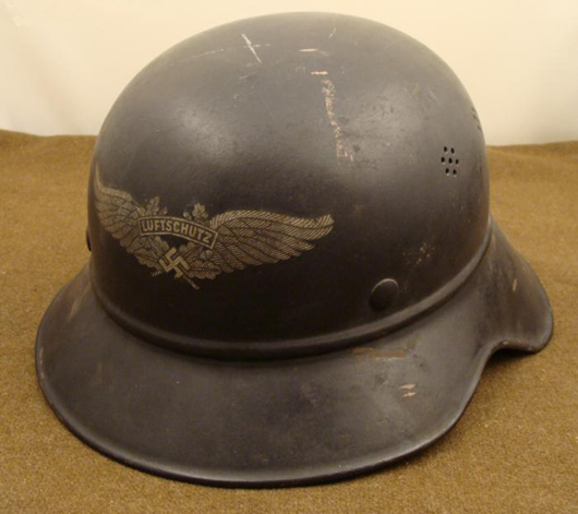 Nazi Luftschutz SS helmet, estimate $900-$1,300, to be auctioned on Friday, Nov. 5, 2010. Universal Live photo.